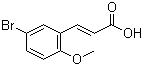 5-溴-2-甲氧基肉桂酸分子结构 (CAS 40803-53-0)