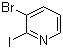 3-溴-2-碘吡啶分子结构 (CAS 408502-43-2)