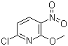 structure of CAS# 40851-91-0, 6-Chloro-2-methoxy-3-nitropyridine;6-Chloro-3-nitro-2-methoxypyridine; 2-Chloro-6-methoxy-5-nitropyridine