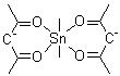 二甲基二(2,4-戊二酮)锡分子结构 (CAS 40866-48-6)