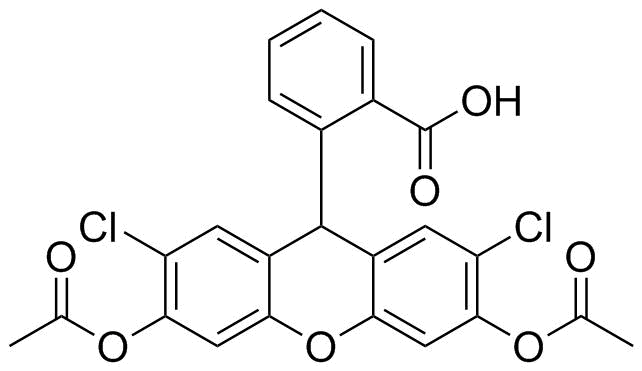 2,7-二氯二氢荧光素二乙酸酯分子结构 (CAS 4091-99-0)