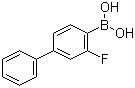 3-氟-4-联苯硼酸分子结构 (CAS 409108-13-0)