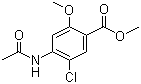 4-乙酰氨基-5-氯-2-甲氧基苯甲酸甲酯分子结构 (CAS 4093-31-6)