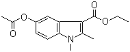 5-乙酰氧基-1,2-二甲基吲哚-3-羧酸乙酯分子结构 (CAS 40945-79-7)