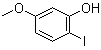 2-碘-5-甲氧基苯酚分子结构 (CAS 41046-70-2)
