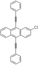 2-氯-9,10-双(苯乙炔基)蒽分子结构 (CAS 41105-36-6)