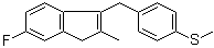 5-氟-2-甲基-1-(4-甲硫基苄基)茚分子结构 (CAS 41201-60-9)