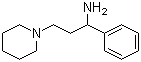 1-(3-氨基-3-苯丙基)哌啶分子结构 (CAS 41208-24-6)