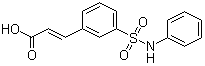3-(3-苯基氨基磺酰基苯基)丙烯酸分子结构 (CAS 412269-00-2)