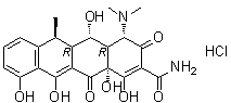 6-表多西环素盐酸盐分子结构 (CAS 41411-66-9)