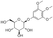 3,4,5-三甲氧基苯基 beta-D-吡喃葡萄糖苷分子结构 (CAS 41514-64-1)