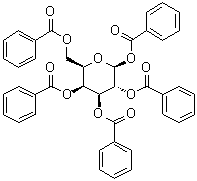 beta-D-吡喃半乳糖五苯甲酸酯分子结构 (CAS 41545-56-6)