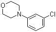 4-(3-氯苯基)吗啉分子结构 (CAS 41605-90-7)