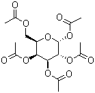 alpha-D-吡喃葡萄糖 1,2,3,4,6-五乙酸酯分子结构 (CAS 4163-59-1)