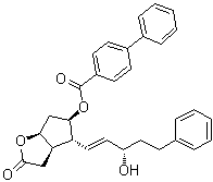 [1,1'-联苯]-4-羧酸 (3ar,4R,5R,6aS)-六氢-4-[(1E,3S)-3-羟基-5-苯基-1-戊烯-1-基]-2-氧代-2H-环戊二烯并[b]呋喃-5-基酯分子结构 (CAS 41639-73-0)