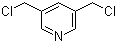 3,5-二(氯甲基)吡啶分子结构 (CAS 41711-38-0)