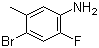 4-溴-2-氟-5-甲基苯胺分子结构 (CAS 418762-26-2)