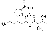 L-苏氨酰-L-赖氨酰-L-脯氨酸分子结构 (CAS 41961-56-2)