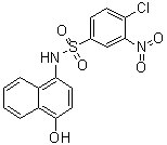 4-氯-N-(4-羟基-1-萘基)-3-硝基苯磺酰胺分子结构 (CAS 420092-79-1)