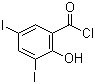 结构式 CAS# 42016-91-1, 3,5-二碘水杨酰氯