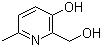 3-羟基-6-甲基-2-吡啶甲醇分子结构 (CAS 42097-42-7)