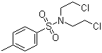 N,N-双(2-氯乙基)对甲苯磺酰胺分子结构 (CAS 42137-88-2)