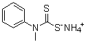 N-甲基-N-苯基二硫代氨基甲酸铵盐分子结构 (CAS 42139-51-5)