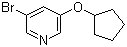 3-溴-5-环戊基氧基吡啶分子结构 (CAS 422557-08-2)