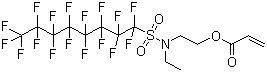 结构式 CAS# 423-82-5, N-乙基全氟辛基磺酰胺基乙基丙烯酸酯