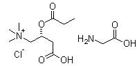 氯化丙酰左旋肉碱甘氨酸盐分子结构 (CAS 423152-20-9)