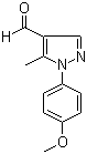 1-(4-甲氧基苯基)-5-甲基-1H-吡唑-4-甲醛分子结构 (CAS 423768-44-9)
