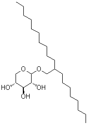 2-辛基十二烷基 D-吡喃木糖苷分子结构 (CAS 423772-95-6)