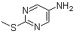2-(甲硫基)-5-嘧啶胺分子结构 (CAS 42382-46-7)