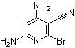 2-溴-3-氰基-4,6-二氨基吡啶分子结构 (CAS 42530-03-0)
