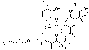 (9E)-Erythromycin 9-[O-[[(2-methoxyethoxy)methoxy]methyl]oxime] molecular structure (CAS 425365-64-6)
