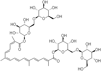 西红花苷分子结构 (CAS 42553-65-1)