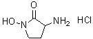 3-氨基-1-羟基-2-吡咯烷酮单盐酸盐分子结构 (CAS 42585-88-6)
