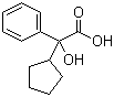 2-环戊基-2-羟基苯乙酸分子结构 (CAS 427-49-6)