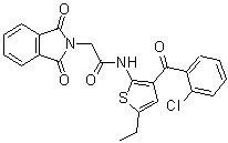 N-[3-(2-氯苯甲酰基)-5-乙基-2-噻吩基]-1,3-二氢-1,3-二氧代-2H-异吲哚-2-乙酰胺分子结构 (CAS 42753-80-0)