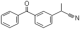2-(3-苯甲酰基苯基)-丙腈分子结构 (CAS 42872-30-0)