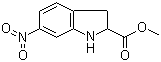 2,3-二氢-6-硝基-1H-吲哚-2-羧酸甲酯分子结构 (CAS 428861-43-2)