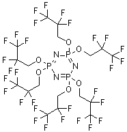 结构式 CAS# 429-18-5, 六(2,2,3,3,3-五氟丙氧基)环三磷腈