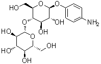 4-氨基苯基 4-O-beta-D-吡喃葡萄糖基-beta-D-吡喃葡萄糖苷分子结构 (CAS 42935-24-0)
