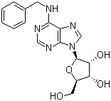 6-苄基氨基嘌呤核糖甙分子结构 (CAS 4294-16-0)