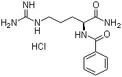 N-苯甲酰基-L-精氨酰胺盐酸盐分子结构 (CAS 4299-03-0)