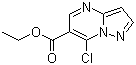 7-氯吡唑并[1,5-a]嘧啶-6-羧酸乙酯分子结构 (CAS 43024-70-0)
