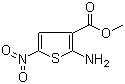 structure of CAS# 43028-48-4, Methyl 2-amino-5-nitro-3-thiophenecarboxylate;2-Amino-5-nitro-3-thiophenecarboxylic acid methyl ester