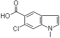 6-氯-1-甲基-1H-吲哚-5-羧酸分子结构 (CAS 431062-03-2)
