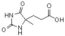 4-甲基-2,5-二氧代-4-咪唑烷丙酸分子结构 (CAS 43189-50-0)