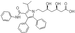 (betaR,deltaR)-beta,delta-二羟基-2-异丙基-4,5-二苯基-3-[(苯基氨基)羰基]-1H-吡咯-1-庚酸分子结构 (CAS 433289-84-0)